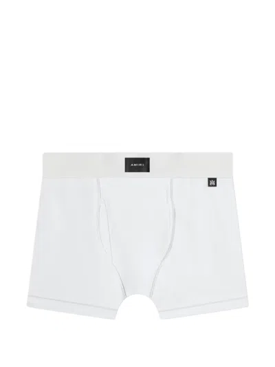 Amiri Logo-patch Boxer Briefs In White