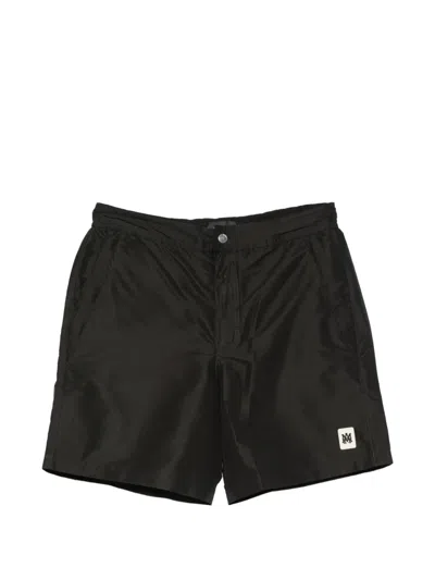 Amiri Logo-patch Swim Shorts In Black