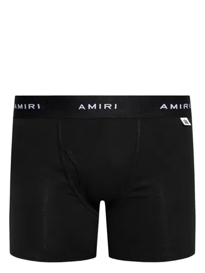 Amiri Logo-print Cotton-spandex Briefs 2-pack In Black