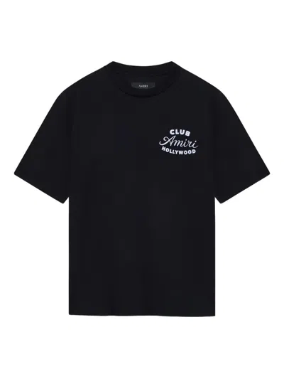 Amiri Logo-print Crew-neck Tee In Black