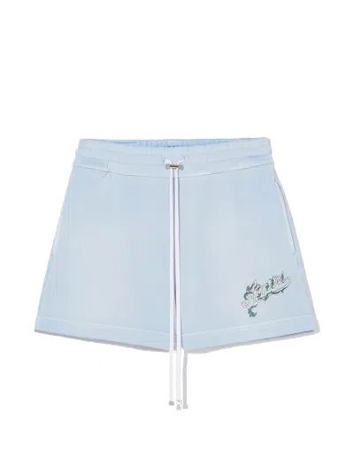 Amiri Logo-print Shorts In Blue