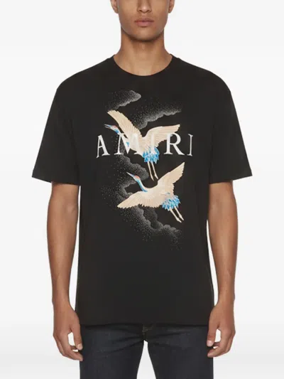 Pre-owned Amiri Logo-print T-shirt In Black