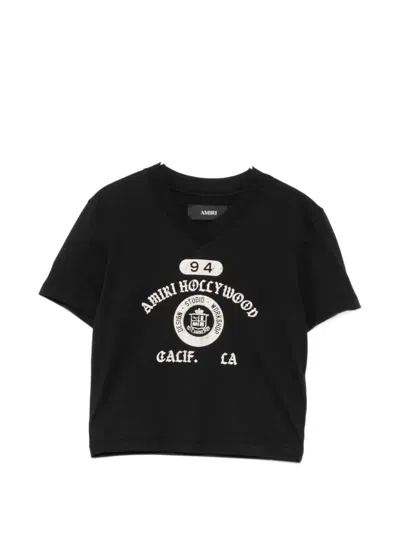 Amiri Logo-print V-neck T-shirt In Multi