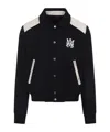 Amiri Tailored Wool And Leather Jacket With Zippered Pockets In Black
