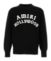 Amiri Black Sweater With Maxi Logo Lettering On The Front In Black