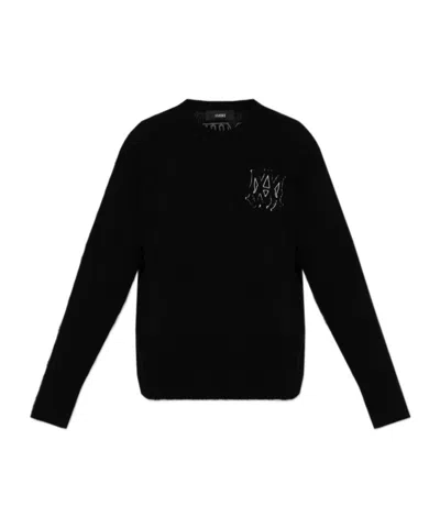 Amiri Ma Crew-neck Sweater In Black
