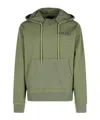 Amiri Cotton Sweatshirt Hooded Kangaroo Pocket In Green