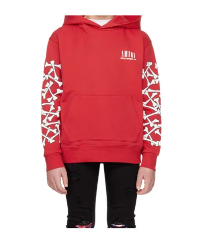 Amiri Long Sleeve Sweatshirt In Red