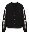 Amiri Long-sleeved Cardigan In Black