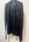 Amiri Long-sleeved Cardigan In Black