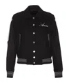 Amiri Bones Wool-blend Bomber Jacket In Black