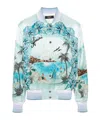 Amiri Paradise Beaded Bomber Jacket In Green