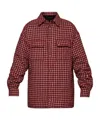 Amiri Boucle Padded Overshirt Deep Red In Red