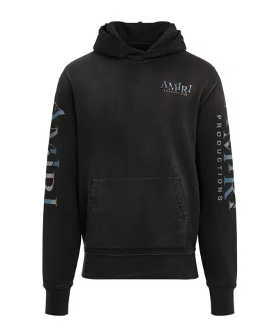 Amiri Theatre Masks Cotton Jersey Hoodie In Black