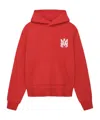 Amiri Long-sleeved Hooded Hoodie In Red
