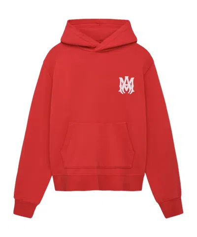 Amiri Long-sleeved Hooded Hoodie In Red