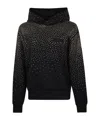 Amiri Long-sleeved Hooded Sweatshirt In Black