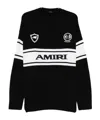 Amiri Long-sleeved Knitted Pullover In Black
