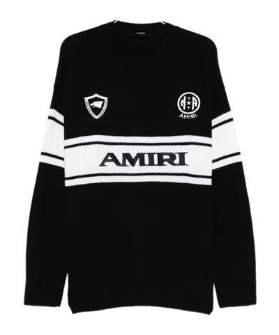 Amiri Long-sleeved Knitted Pullover In Black