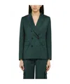 Amiri Forest Green Double-breasted Jacket In Wool