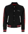 Amiri Ribbed Stripes Bomber Jacket In Black