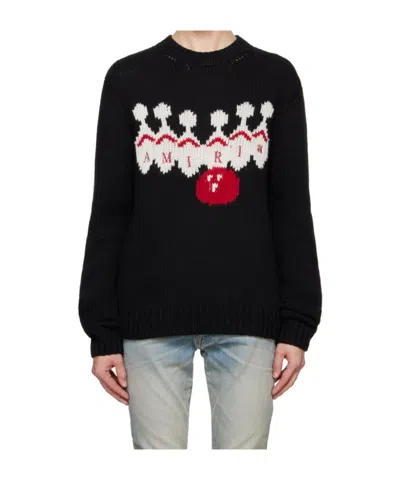 Amiri Long-sleeved Sweater In Black
