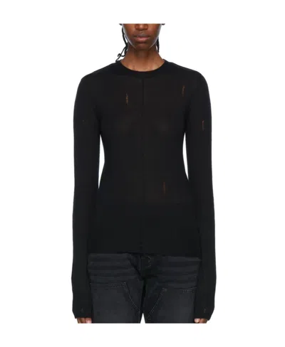 Amiri Long-sleeved Sweater In Black