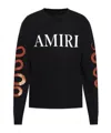 Amiri Logo Cotton Jersey Sweatshirt In Black