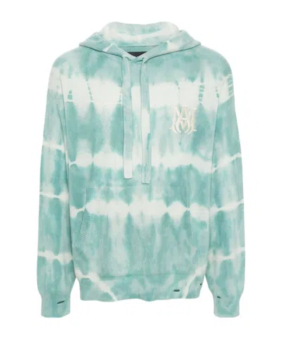 Amiri Sea Blue Eco Cashmere Ma Tie Dye Hoodie