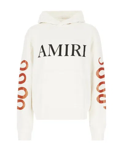 Amiri Long-sleeved Sweater In White