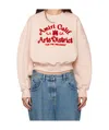 Amiri Arts District Logo Cropped Crewneck Sweatshirt In Pink