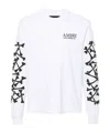 Amiri Stacked Bones Crewneck Sweater With Graphic Print In White