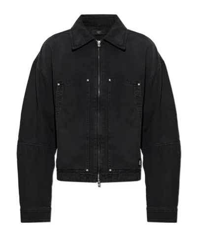 Amiri Long-sleeve Denim Jacket In Black