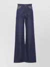 Amiri Loose Fit Wide-leg Trousers With Embroidered Pockets
