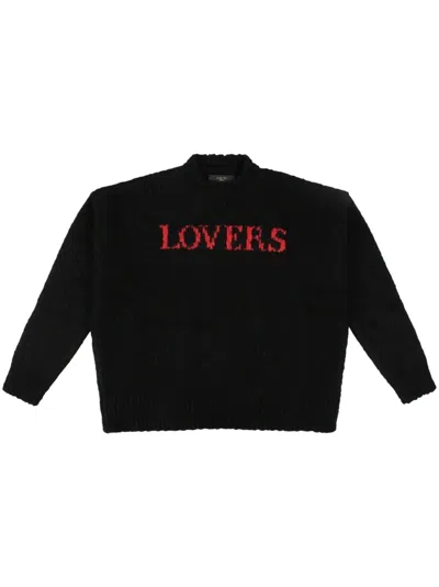 Amiri Lovers Wool Jumper In Black