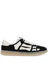 Amiri Pacific Bones Black Low Top Sneakers With Logo Patch On The Tongue And Logo Lettering On The Heel In In Black
