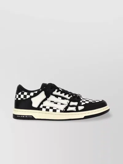 AMIRI LOW TOP CHECKERED SKEL SNEAKERS