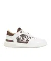 Amiri Men 'classic Low' White Sneaker With Maxi Logo On The Side And Tone-on-tone Ma Quad Motif In L In Multi