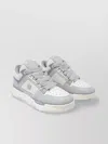 Amiri Grey Low Top Sneakers With Logo Detail In Tech Fabric And Leather Man