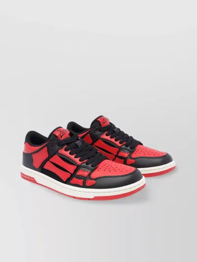 Amiri Low Top Leather Sneakers With Contrast Sole