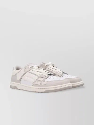 Amiri Low Top Leather Sneakers With Perforated Upper