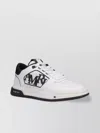 Amiri White Low Top Sneakers With Logo Patch On The Side And Contrasting Heel With Logo Lettering In Leath