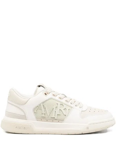 Amiri Low Top Sneaker With Mesh Panels In White