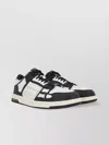 Amiri Skel Bicolor Leather Low-top Sneakers In Black