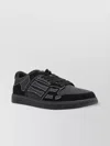 Amiri Sneaker Skel Top Low Black In Leather And Suede Men In Black