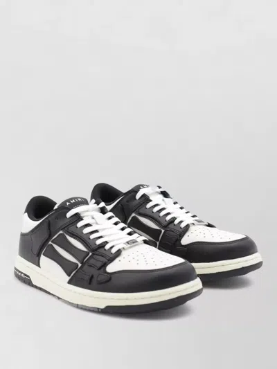 AMIRI LOW TOP SNEAKERS PERFORATED TOE CONTRAST PANELS