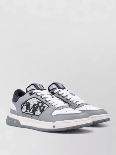 Amiri Low Top Sneakers With Perforated Toe Box In Gray
