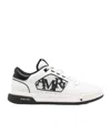 Amiri White Low Top Sneakers With Logo Patch On The Side And Contrasting Heel With Logo Lettering In Leath In White
