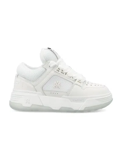 Amiri Round Head Lace-up Sneakers In Whitegrey