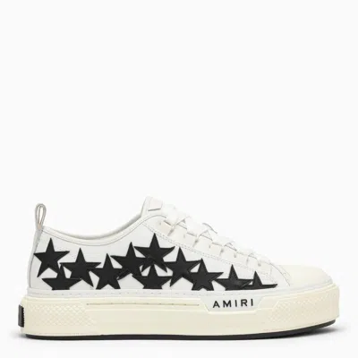 Amiri Low White Trainer With Stars In White/black